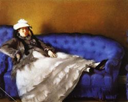 Edouard Manet Portrait of Mme Manet on a Blue Sofa France oil painting art